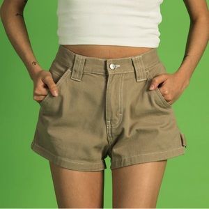Harlow beige carpenter shorts, size 28